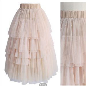 NWT Nude Pink Tulle Skirt